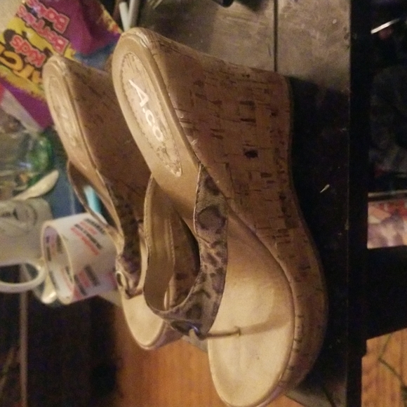 A.co 3 inch cork wedge sandal - Picture 4 of 5